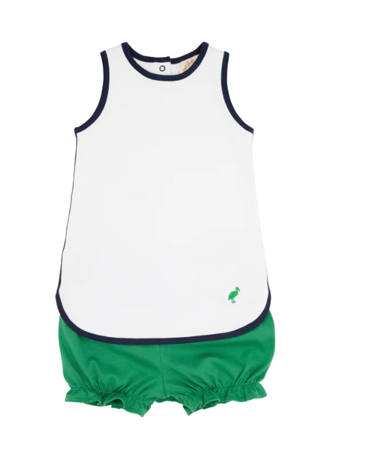 Taffy Tennis Dress | Worth Ave White/Nantucket Navy/ Kiawah Kelly