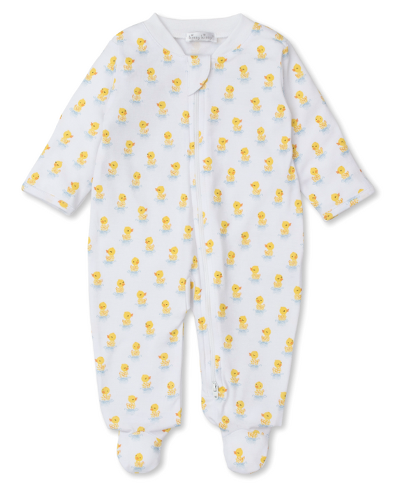 Dotty Ducks Footie w/Zipper