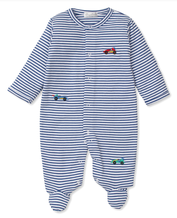 Race Car Rally Stripe Footie