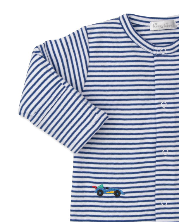 Race Car Rally Stripe Footie