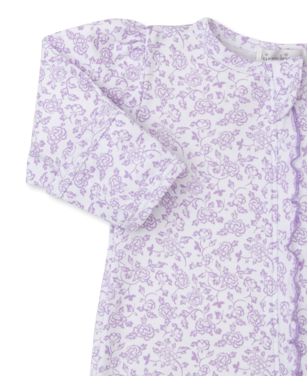 Lilac Blooming Vines Footie w/Zipper