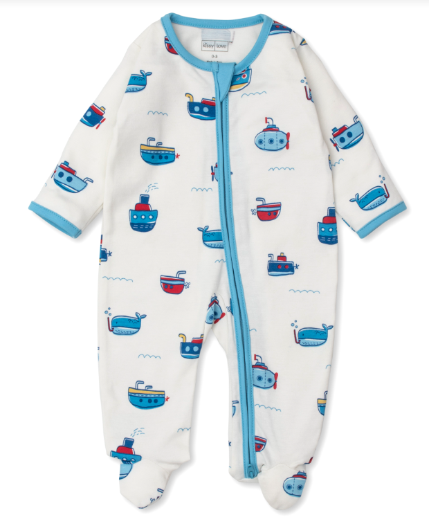 Ocean Traffic Footie w/Zipper