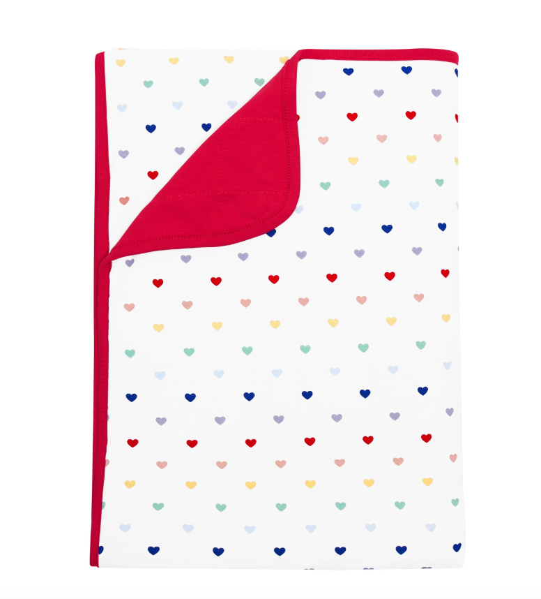 Kyte Baby Printed Toddler Blanket | Cloud Rainbow Heart