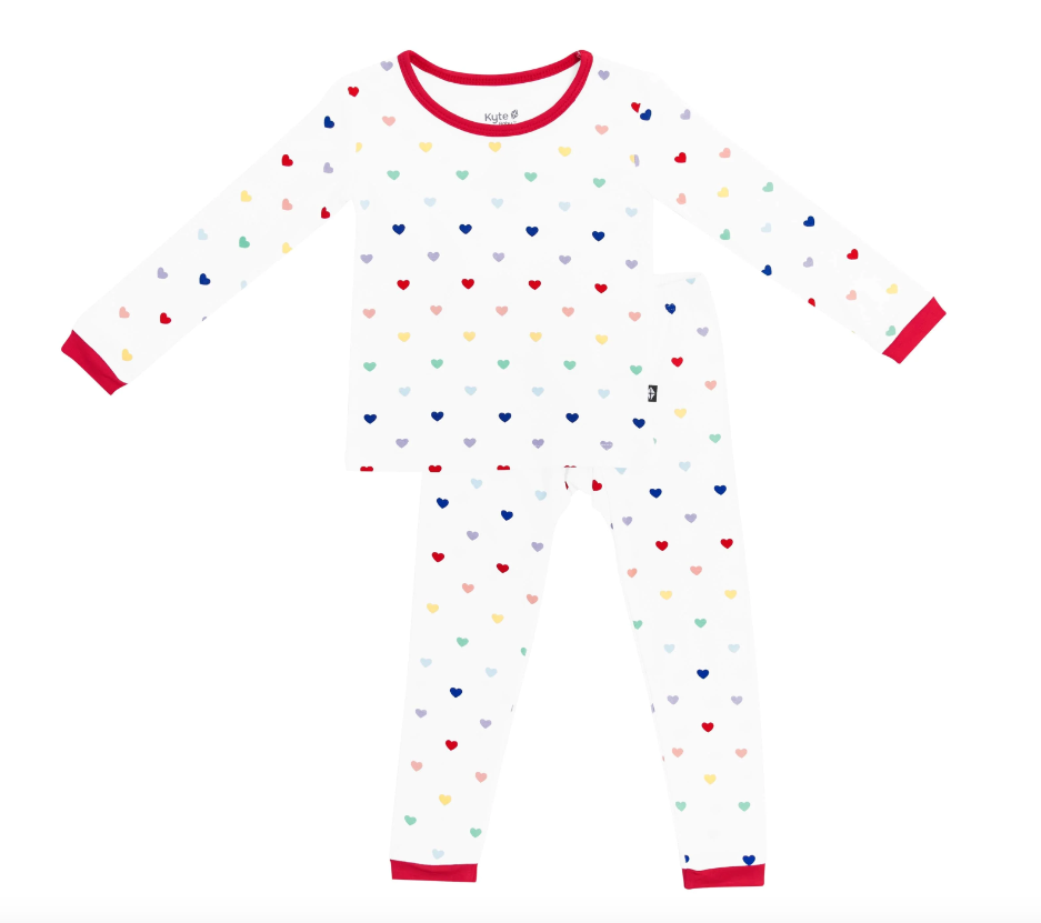 Kyte Baby Long Sleeve Pajama Set | Cloud Rainbow Heart