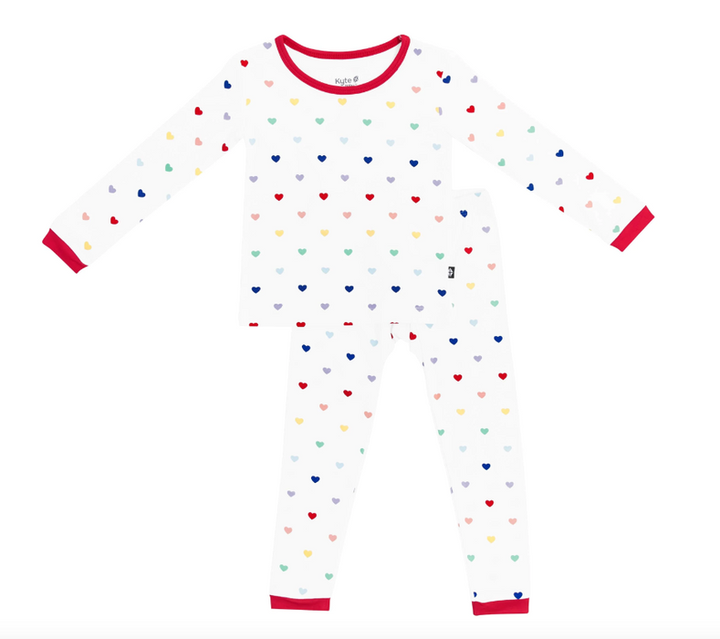 Kyte Baby Long Sleeve Pajama Set | Cloud Rainbow Heart