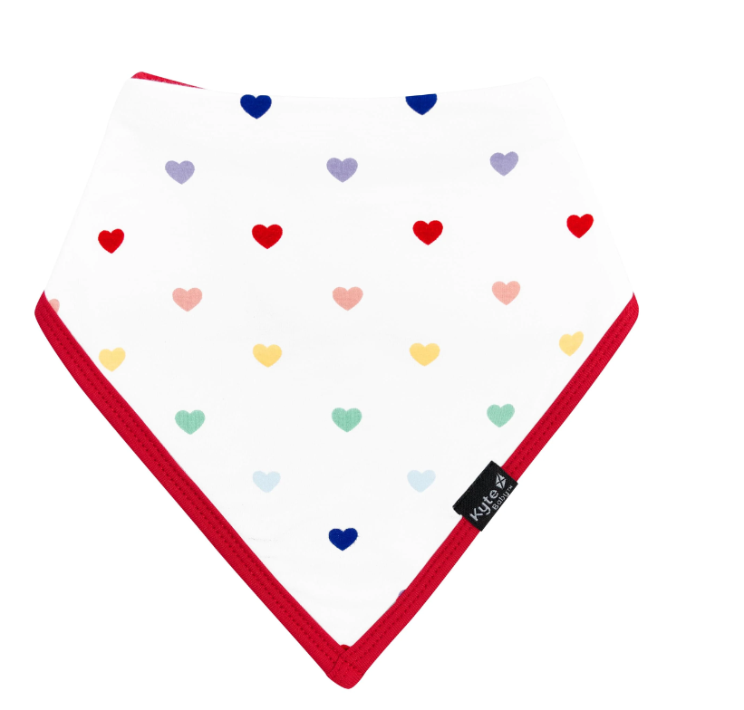 Kyte Baby Printed Bib | Cloud Rainbow Heart