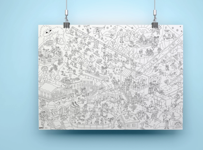 Giant Coloring Poster | I Love Winter