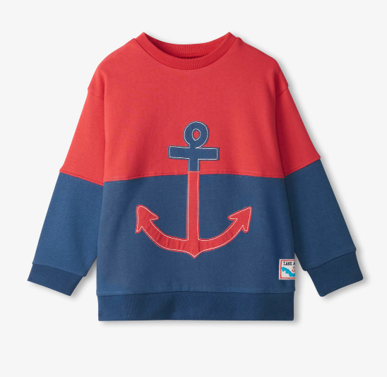 Color Block Anchor Sweatshirt