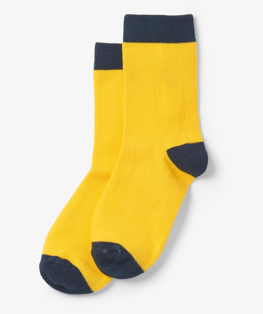 Yellow & Navy Crew Sock