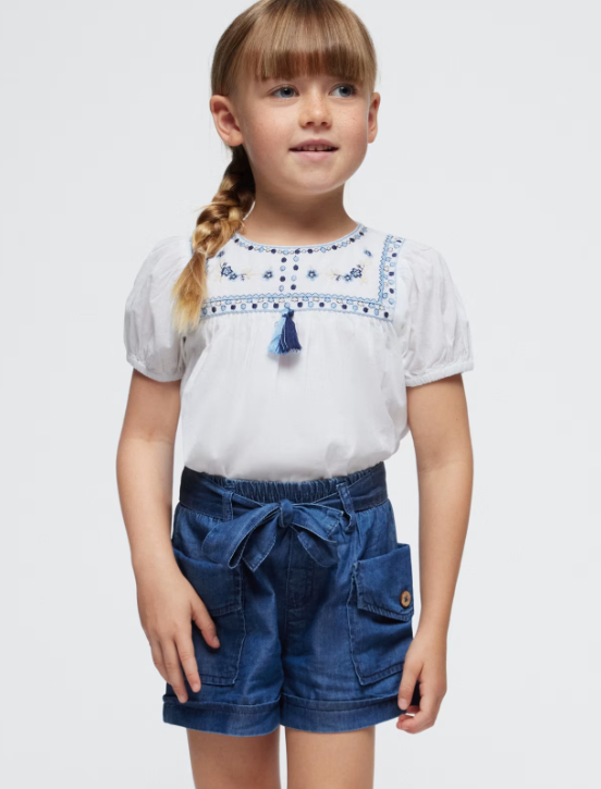 Blue Paper Bag Shorts | 3252