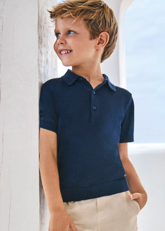 Short Sleeve Navy Polo | 3101