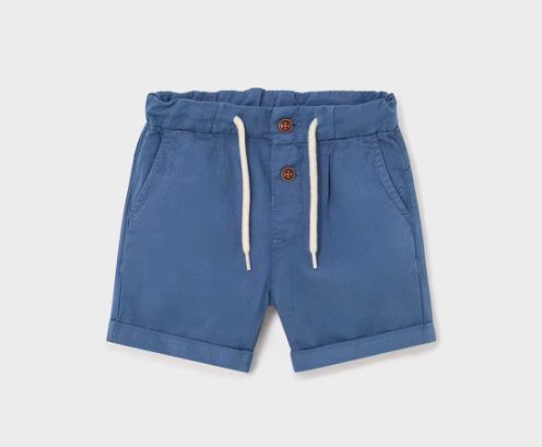 Blue Linen Shorts | 1227