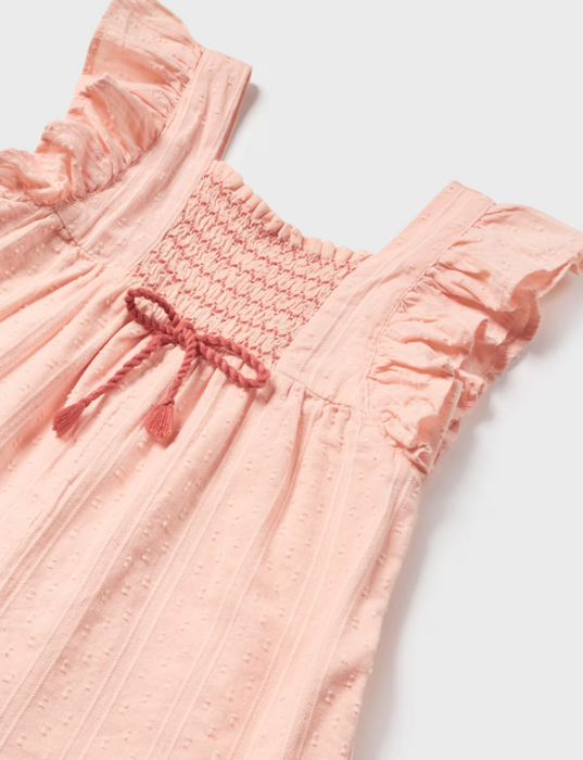 Peach Smocked Romper | 1803