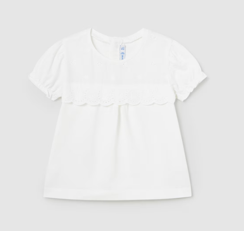 White Eyelet T Shirt | 1006