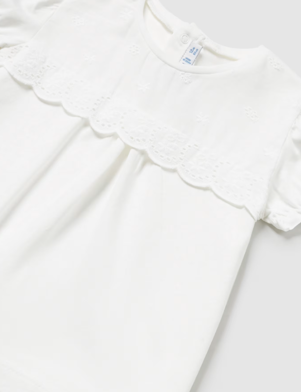 White Eyelet T Shirt | 1006
