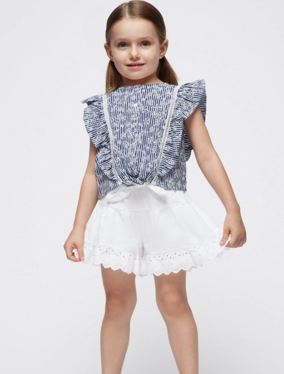 Ruffle Eyelet Skort | 3910