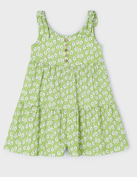 Green Print Romper | 3865