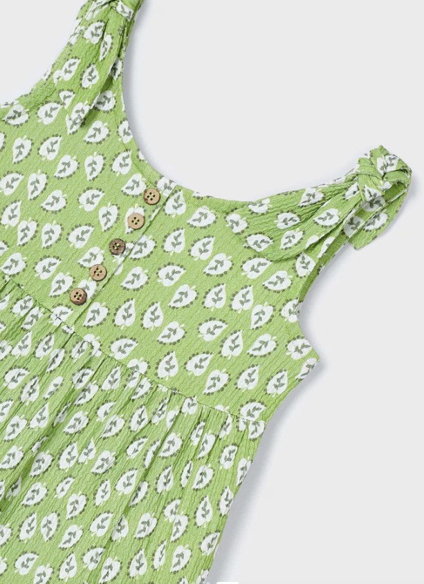 Green Print Romper | 3865