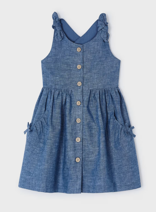 Blue Linen Dress | 3928