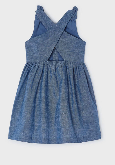Blue Linen Dress | 3928