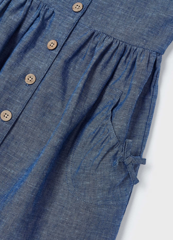 Blue Linen Dress | 3928