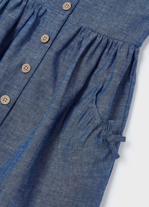 Blue Linen Dress | 3928