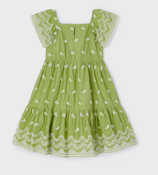 Green Embroidered Dress | 3933