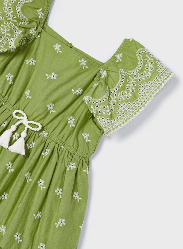 Green Embroidered Dress | 3933