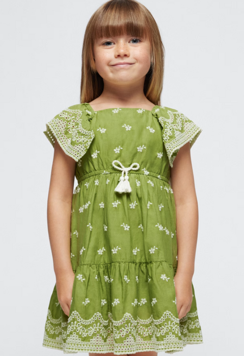 Green Embroidered Dress | 3933