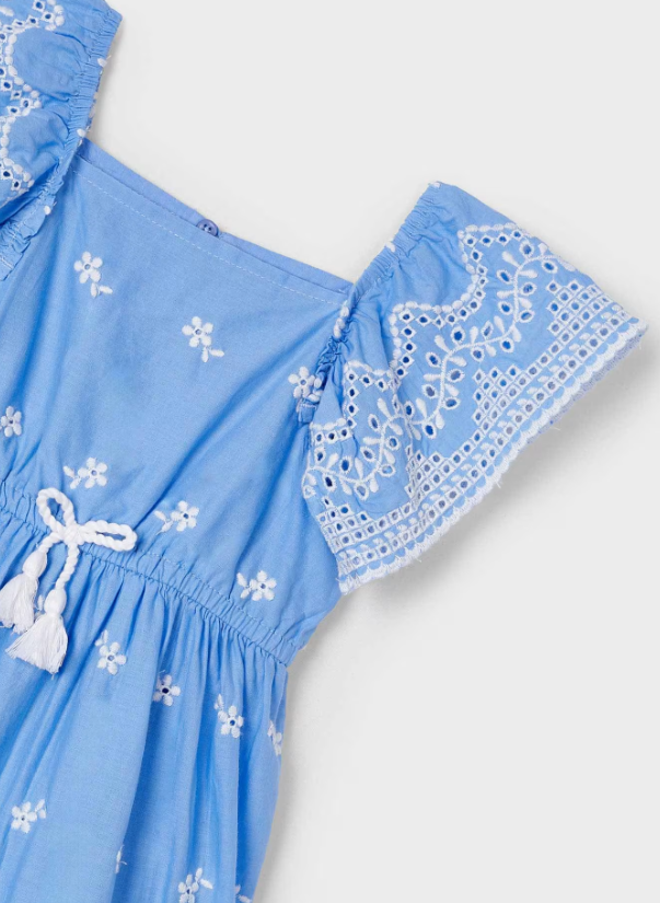 Blue Embroidered Dress | 3933