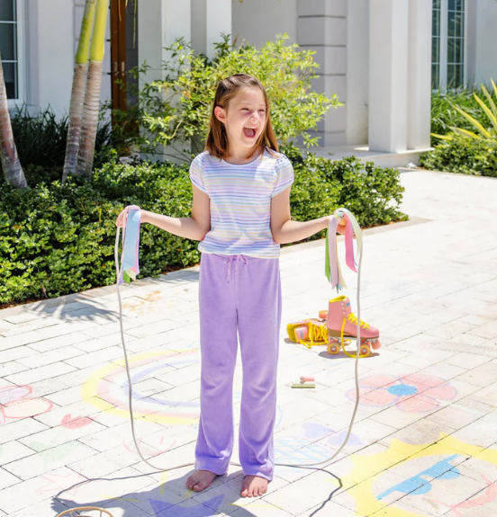 Polly Play Shirt | Rainbow Rollerskate Stripe