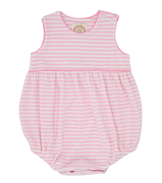 Barlett Bubble Terrycloth | Hamptons Hot Pink Stripe