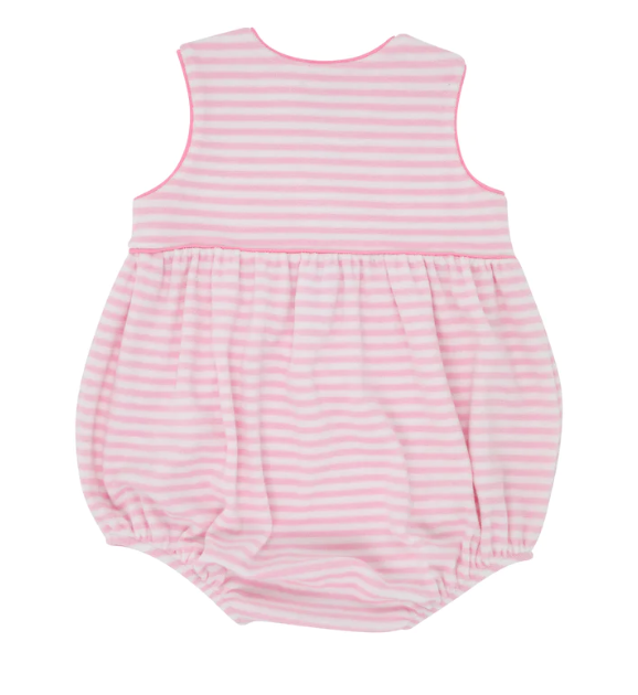 Barlett Bubble Terrycloth | Hamptons Hot Pink Stripe