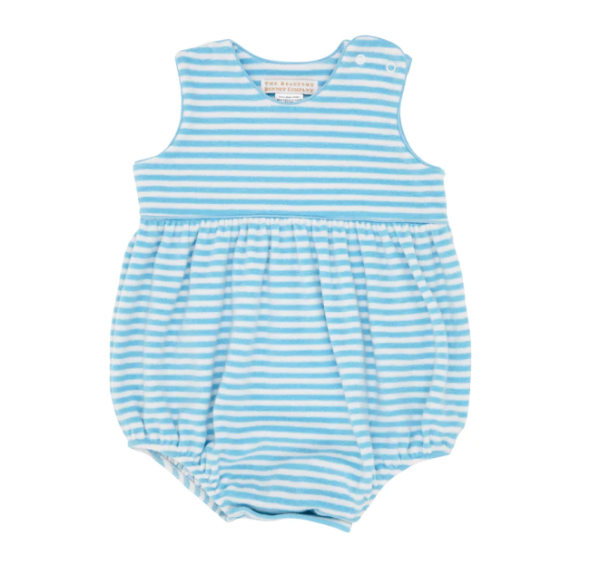 Barlett Bubble Terrycloth | Brookline Blue Stripe