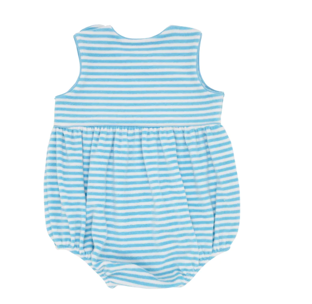 Barlett Bubble Terrycloth | Brookline Blue Stripe