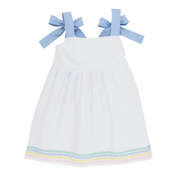 Macie Mini Dress | Worth Ave White Mutlicolor Ric Rac