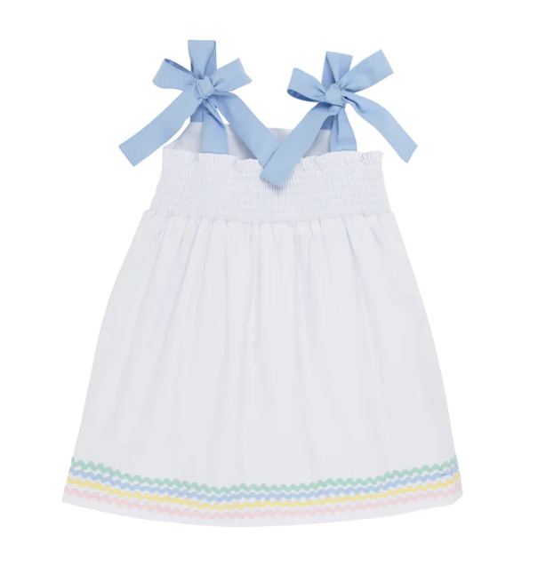 Macie Mini Dress | Worth Ave White Mutlicolor Ric Rac