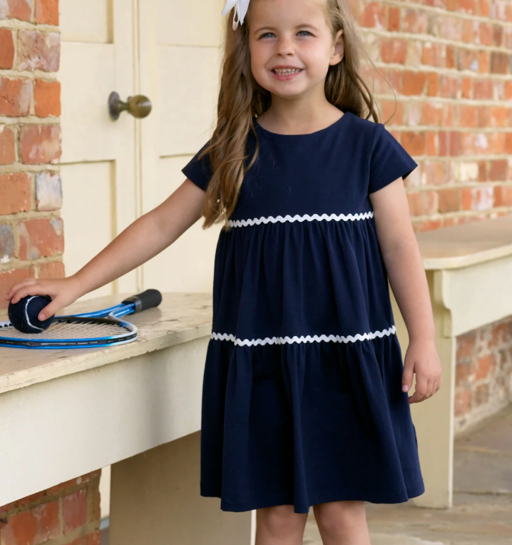 Ric Rac Tiered Jersey Dress
