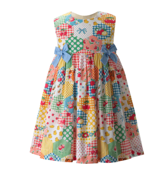 Bow Patchwork Dress