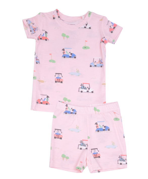 Loungewear Short Set | Pink Golf Carts