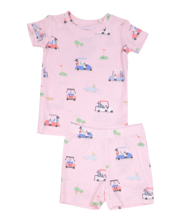 Loungewear Short Set | Pink Golf Carts