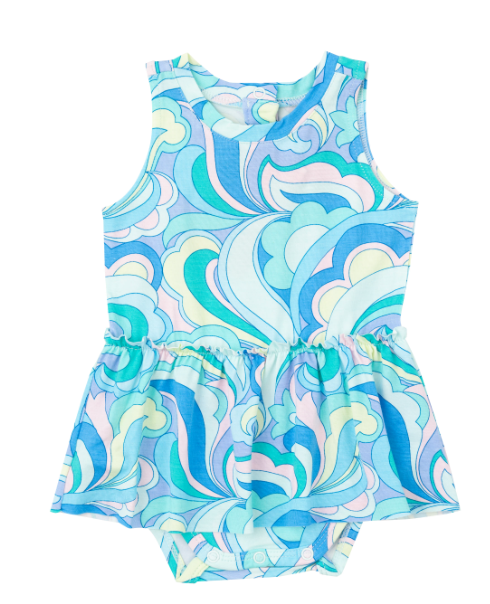 Bodysuit w/Skirt | Swirls