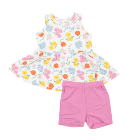 Peplum Tank & Biker Short | Freshly Picked Floral