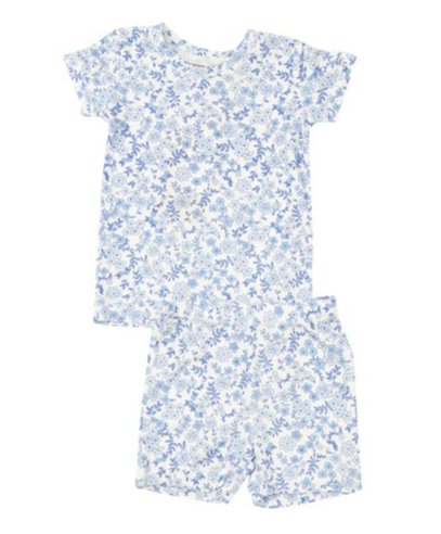 Loungewear Short Set | Blue Calico Floral