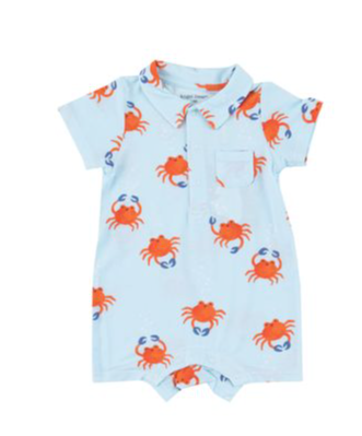 Polo Shortie Romper | Crabby Cutie