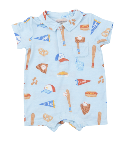 Polo Shortie Romper | Baseball