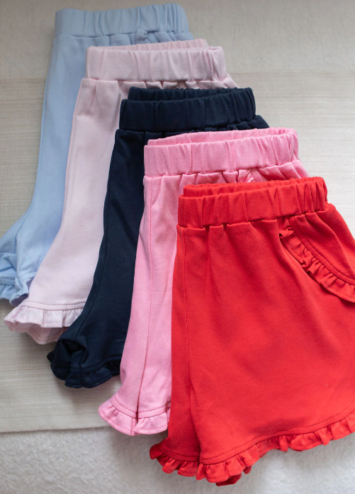 Kinley Ruffle Shorts | Light Blue