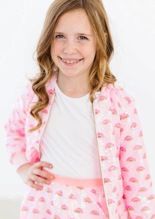 Pink Rainbow Sequin Jacket