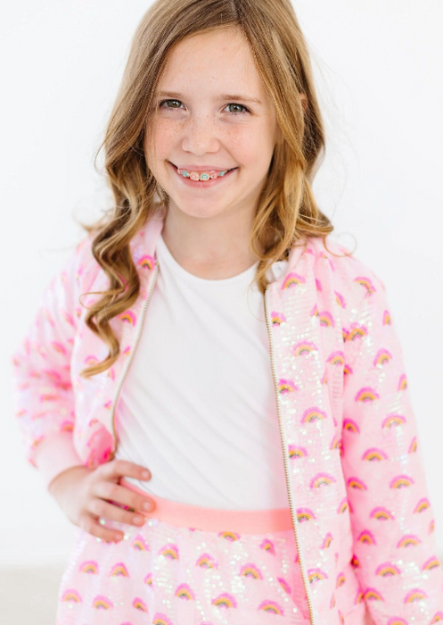 Pink Rainbow Sequin Jacket