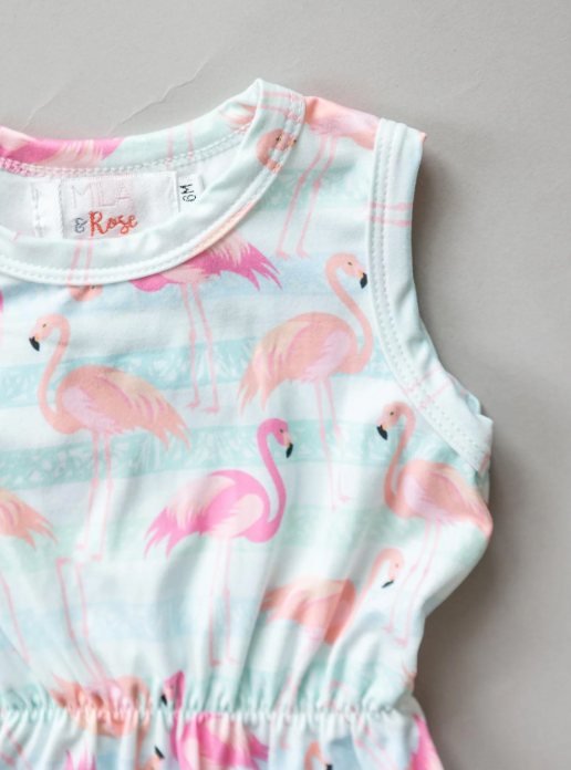 Pink Flamingos Pom Pom Romper